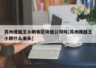 苏州隆越王小刚有区块链公司吗[苏州隆越王小刚什么来头]